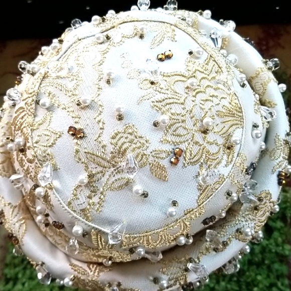 60\'s CHRISTIAN DIOR Vtg  Chapeaux Paris NY Beaded Ornate Wedding Hat Pristine EV main image 11